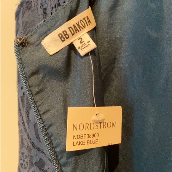 NWT BB Dakota “Lake blue” lace dress Sz 2 - Picture 6 of 9